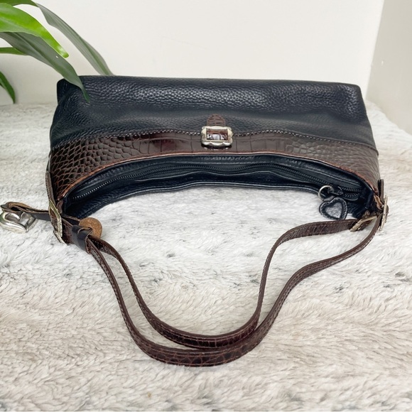 Brighton Black and Brown Hobo Mini Bag - Picture 4 of 10